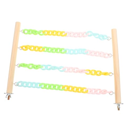 BESTonZON Kletterspielzeug Für Kleintiere Holzrahmen-hängeschaukel Und Kletterkette Für Hamster Chinchillas Und Andere Kleine Haustiere Spielzeug Käfiganreicherung Und Unterhaltung von BESTonZON