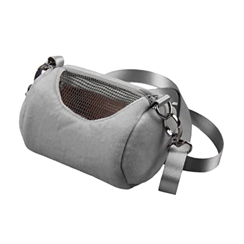 BESTonZON Tragbare Hamster Tasche Rund aus Grauem Kratzfestem Material mit Verstellbaren Gurten und Atmungsaktivem Mesh für Reisen Camping und Ausflüge mit Kleinem Haustier BESTonZON Tragbare Hamster Tasche Rund aus Grauem Kratzfestem Material mit Verstellbaren Gurten und Atmungsaktivem Mesh für Reisen Camping und Ausflüge mit Kleinem Haustier von BESTonZON