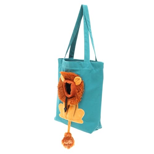 BESTonZON Tragbare Katzen Transporttasche mit Löwenmuster Große Leichte Haustiertasche für Reisen Ausflüge und Alltag Schultertasche für Kleine Katzen und Hunde Atmungsaktiv und Bequem von BESTonZON