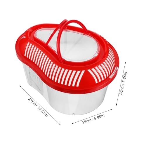 BESTonZON Tragbares Kleines Reptilien Terrarium mit Sicherem Deckel und Tragegriff Kunststoff Schildkrötenbecken mit Sonnenplattform Transportable Goldfisch Aquarium Box für Geckos und BESTonZON Tragbares Kleines Reptilien Terrarium mit Sicherem Deckel und Tragegriff Kunststoff Schildkrötenbecken mit Sonnenplattform Transportable Goldfisch Aquarium Box für Geckos und von BESTonZON