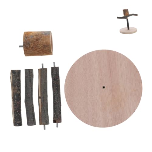 BESTonZON Vogeltrainingsständer Mit Futternapf Tragbarer Spielständer Für Papageien Vogelspielplatz Platzsparendes Zubehör Für Sittichkäfige Multifunktionaler Vogelständer von BESTonZON