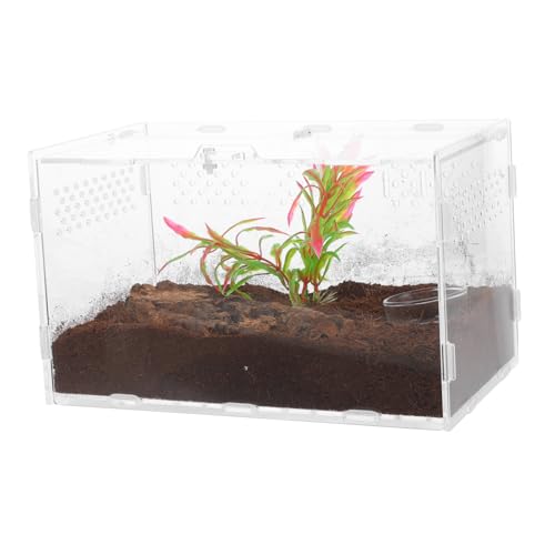 BESTonZON Transparente Reptilien Zuchtbox mit Belüftung Terrarium für Eidechsen Spinnen Frösche und Kleine Reptilien Leicht zu Reinigen als für Reptilienliebhaber BESTonZON Transparente Reptilien Zuchtbox mit Belüftung Terrarium für Eidechsen Spinnen Frösche und Kleine Reptilien Leicht zu Reinigen als für Reptilienliebhaber von BESTonZON