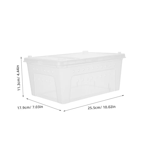 BESTonZON Transparente Tragbare Reptilien Spinnen fütterungsbox für Junge Spinnen Terrarium Gehege Benutzerfreundlich für Einfache Beobachtung und Pflege von Skorpionen Fröschen und von BESTonZON