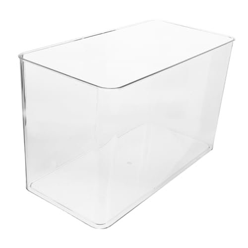 BESTonZON Transparentes Mini Aquarium Terrarium Kompakter Kunststoff Fischbehälter für Schildkröten Betta und Goldfische Kleiner Dekorativer Desktop Wassergarten Pflegeleicht und Tragbar von BESTonZON