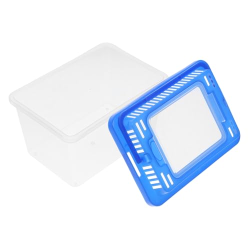 BESTonZON Transportbox für Schildkröten und Fische Transparente Kunststoff Aquarium mit Traggriff und Deckel für Reptilien und Goldfische für Haustierhaltung und Transport von BESTonZON