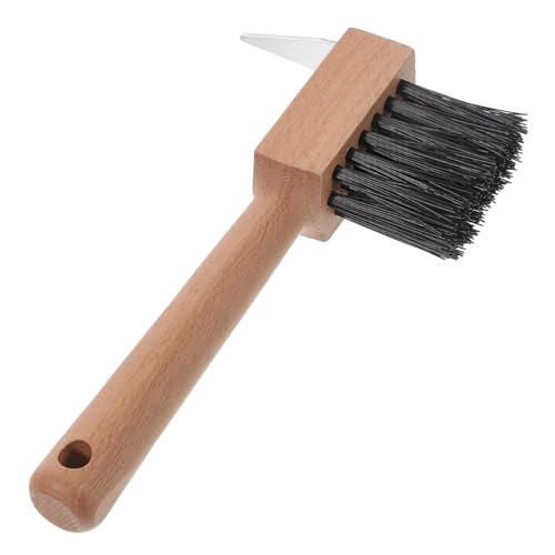 BESTonZON Trimmer Hufbürste für Pferde Hochwertiges Hufpflegewerkzeug mit Holzgriff für Nachhaltige und Pflege von Pferdehufen für Täglichen Gebrauch von BESTonZON