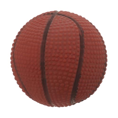 BESTonZON Unzerstörbarer Hundespielzeugball mit Quietscher Interaktives Basketball für Robustem für Kleine bis Große Fördert und Training Innenräumen von BESTonZON