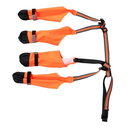 BESTonZON Verstellbare wasserdichte Hundeschuhe für Kleine Hunde rutschfeste Haustierpfotenschutzschuhe mit Dämpfung Einfach Anzuziehen für Regen und Outdoor von BESTonZON