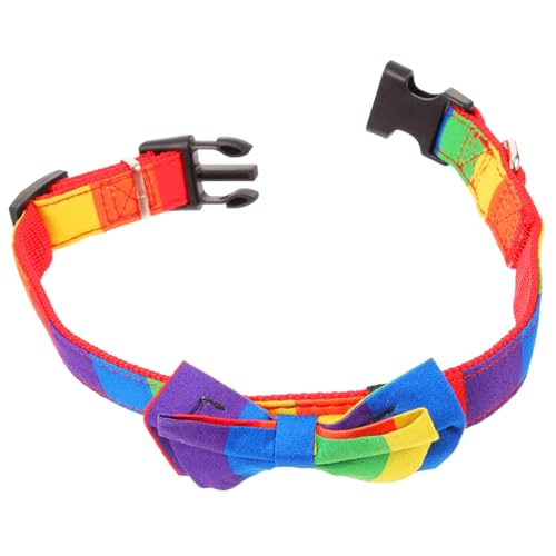 BESTonZON Verstellbares Hundehalsband Mit Buntem Bowknot Für Katzen Niedliches Haustierhalsband Aus Strapazierfähigem von BESTonZON