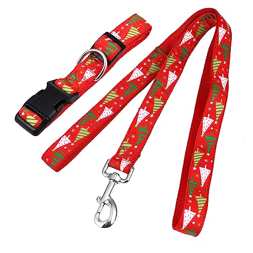 BESTonZON Verstellbares Hundehalsband Set mit Weihnachtsbaum Langlebiges Halsband und Leine Komfortabel Sicher Festliche Haustier Weihnachtsdeko BESTonZON Verstellbares Hundehalsband Set mit Weihnachtsbaum Langlebiges Halsband und Leine Komfortabel Sicher Festliche Haustier Weihnachtsdeko von BESTonZON