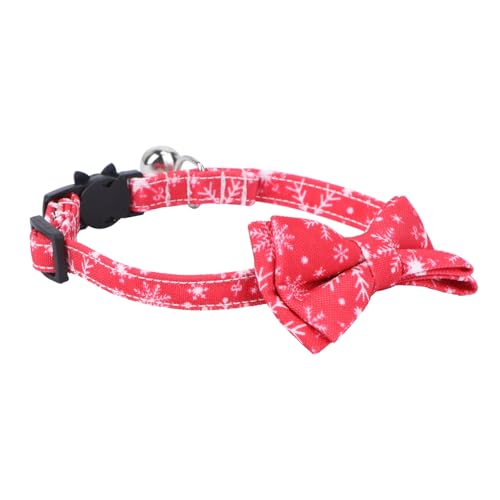 BESTonZON Verstellbares Katzenhalsband mit Glocke und Abnehmbarer Schleife für Haustiere Atmungsaktives Stoffmaterial Komfortabler Weihnachts Schmuck für Katzen bis Halsumfang BESTonZON Verstellbares Katzenhalsband mit Glocke und Abnehmbarer Schleife für Haustiere Atmungsaktives Stoffmaterial Komfortabler Weihnachts Schmuck für Katzen bis Halsumfang von BESTonZON