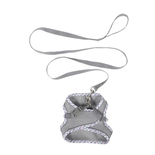 BESTonZON Verstellbares Mesh Haustiergeschirr mit Leine Atmungsaktive Reflektierende Trainingsweste für Katzen und Hunde Sicherer No-Pull Brustgurt Passend für Kleine bis Große Tiere von BESTonZON