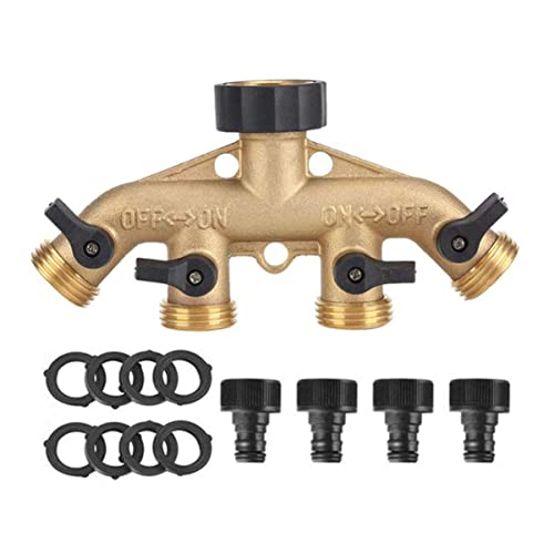 BESTonZON Verteiler mit Kugelhahn und Schlauchadapter Einstellbarer Wasserdurchfluss für Garten und Haushalt Gummidichtungen zur Leckagevermeidung BESTonZON Verteiler mit Kugelhahn und Schlauchadapter Einstellbarer Wasserdurchfluss für Garten und Haushalt Gummidichtungen zur Leckagevermeidung von BESTonZON