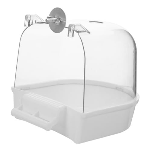 BESTonZON Vogelbadewanne aus Robustem Praktische Hängende Badebox für Wellensittiche und Kleine Papageien Leicht zu Reinigen Auslaufsicher Platzsparend für Käfige Geeignet von BESTonZON