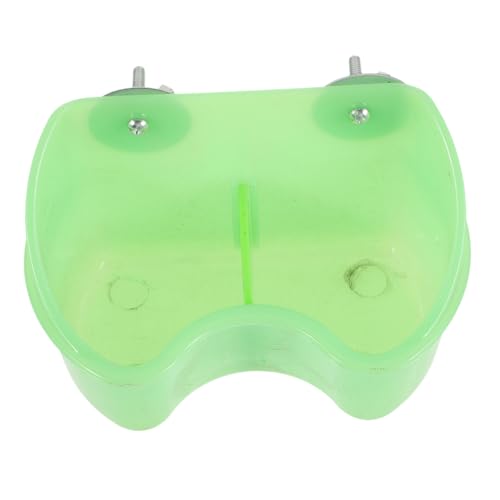 BESTonZON Vogelfutterspender aus Robustem Kunststoff Parrot Feeder Futter und Wassernapf mit Clip Leicht zu Befestigen und Abnehmbar Praktischer Vogel Fütterung Becher für Käfige Grün von BESTonZON