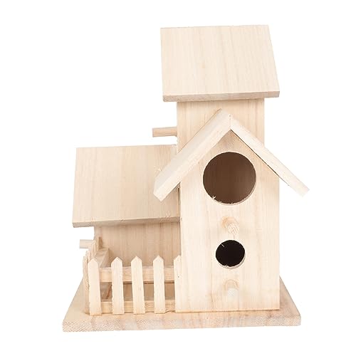 BESTonZON Vogelhaus Im Hausdesign Dekoratives Nistkasten Für Kleine Langlebig Und Sicher Für Garten Und Terrasse Bietet Schutz Und Gemütlichen Lebensraum von BESTonZON