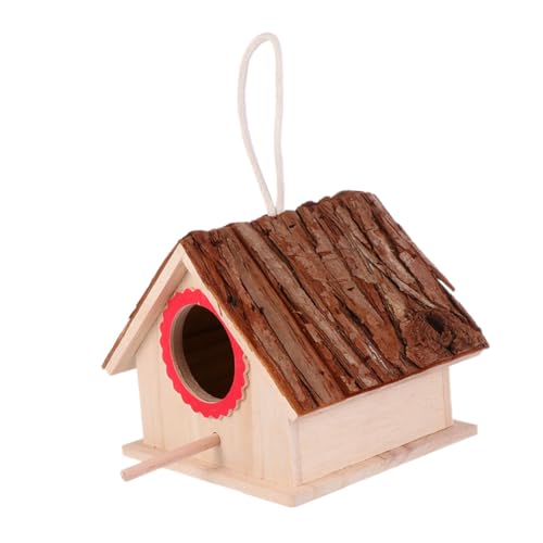 BESTonZON Vogelhaus aus Holz Handgefertigtes für Kleine und Sicher für Nistplätze für Garten für Vogelliebhaber von BESTonZON