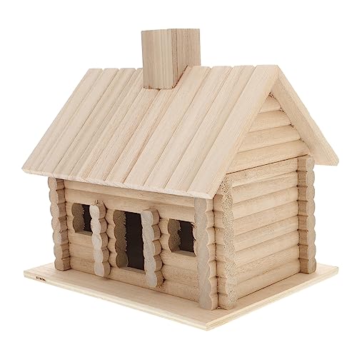 BESTonZON Vogelhaus für Garten Dekoration Rustikales Nistkasten Design für Kleine Vögel Atmungsaktives Holzmaterial für Terrasse Naturbelassene von BESTonZON