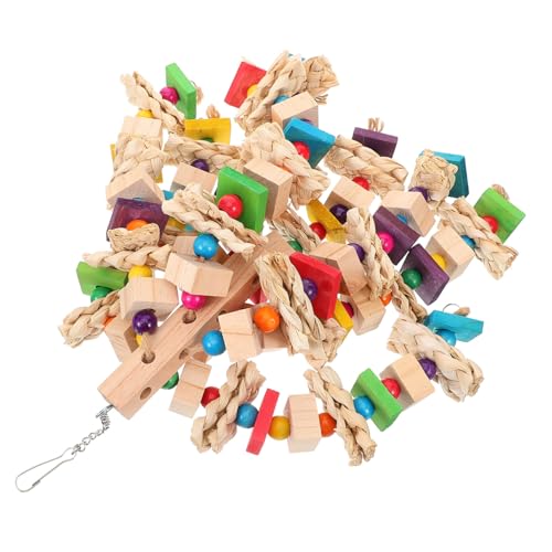 BESTonZON Vogelkauspielzeug aus Natürlichem Robustes Papageienspielzeug für Käfig Geeignet Langlebig und Leicht für Sittiche Wellensittiche und Andere Vögel von BESTonZON