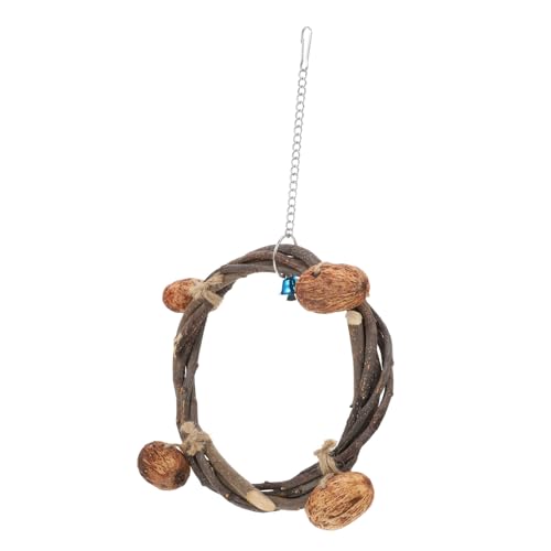 BESTonZON Vogelspielzeug für Papageien und Sittiche Hängende Schaukeln aus Rattan Kletterspielzeug für Vögel Trainieren Nüssen BESTonZON Vogelspielzeug für Papageien und Sittiche Hängende Schaukeln aus Rattan Kletterspielzeug für Vögel Trainieren Nüssen von BESTonZON