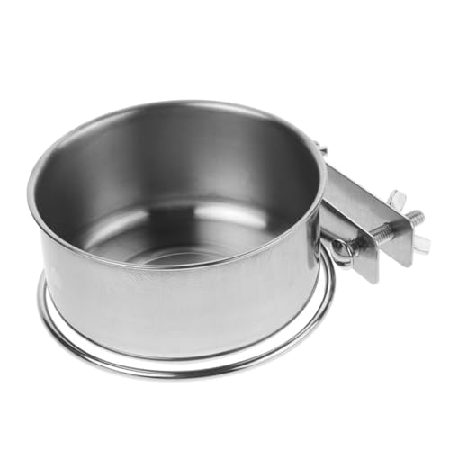 BESTonZON Wandmontierter Hundenapf Hängende Futternäpfe Kleine Hundenäpfe Hängender Hundefutterautomat Hündchen Schüssel Haustierkuchenschale Welpenwasserschale Rostfreier Stahl Silver von BESTonZON