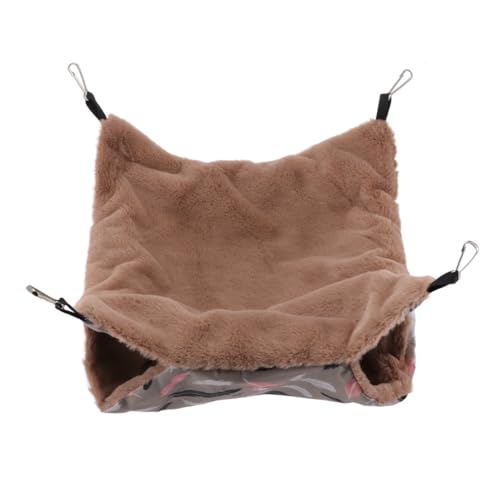 BESTonZON Warme Hängematte für Kleintiere Plüsch Kuschelbett Hamster Hängematte Winterfest Gemütliches Nest für Meerschweinchen Frettchen und Andere Klettertiere von BESTonZON