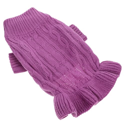 BESTonZON Warmer Hundepullover mit Hohem Kragen Weicher Komfortabler Strickpullover für Kleine Hunde Stylischer Dehnbarer Haustierpullover für Winter Niedliches Cartoon Design Geeignet für von BESTonZON