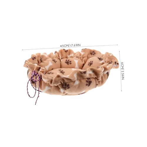 BESTonZON Warmes Rundes Katzenbett und Hundebett für Kleine Hunde und Kätzchen Waschbares Ganzjährig Geeignetes Haustierbett mit Komfortablem Design für Indoor Nutzung und Gemütlichen von BESTonZON