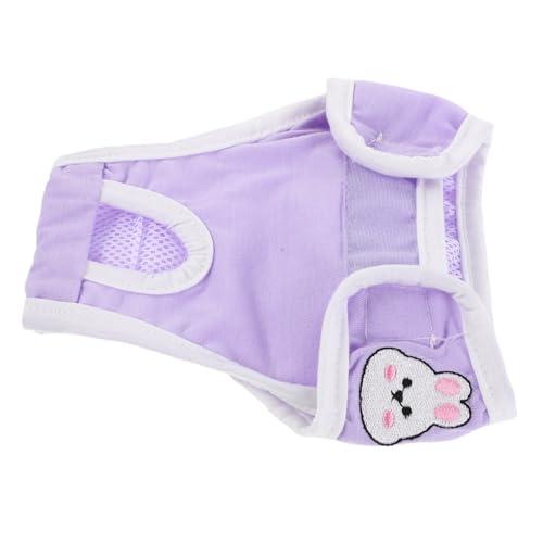 BESTonZON Waschbare Hunde Hygienehose für Kleine Hündinnen Atmungsaktiv Wiederverwendbar Material Saugfähige Periodenwindel für Hunde in Hitze Violett von BESTonZON