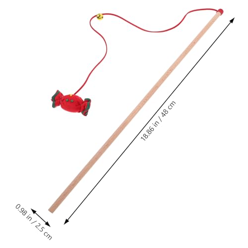 BESTonZON Weihnachtliche Interaktive Katzenangel mit Glocke Samt Katzenspielzeug für Kätzchen Stressabbau und Spielerische Beschäftigung Teasing Wand für Katzenliebhaber BESTonZON Weihnachtliche Interaktive Katzenangel mit Glocke Samt Katzenspielzeug für Kätzchen Stressabbau und Spielerische Beschäftigung Teasing Wand für Katzenliebhaber von BESTonZON