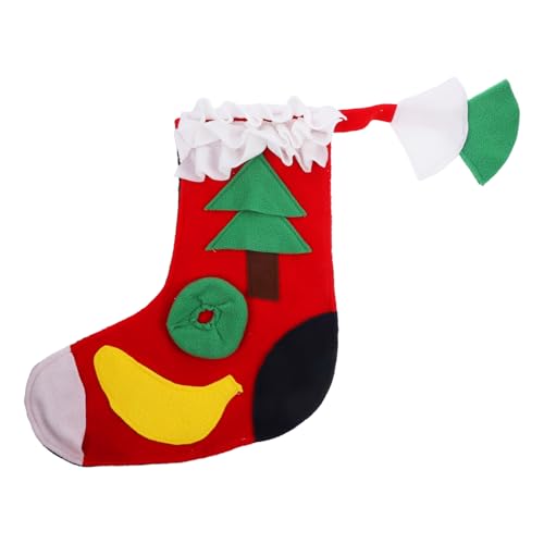 BESTonZON Weihnachtliche Snuffle Matte für Hunde Niedliche Socke aus Leichtem Lint Material Geruchsanregend Langlebig für Welpen Snack Suchspielzeug Training Platzsparend Verstaubar BESTonZON Weihnachtliche Snuffle Matte für Hunde Niedliche Socke aus Leichtem Lint Material Geruchsanregend Langlebig für Welpen Snack Suchspielzeug Training Platzsparend Verstaubar von BESTonZON