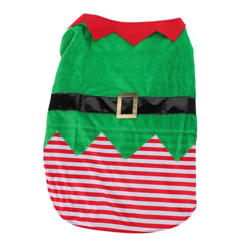 BESTonZON Weihnachtliches Hundekostüm Elf Stil XXL Plüschmaterial Atmungsaktiv und Hautfreundlich Festliche Haustierbekleidung für Weihnachtsfeier und Party von BESTonZON