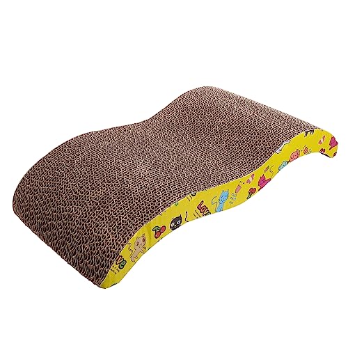 BESTonZON Wellpappe Katzenkratzbrett Kratzfest für Innenbereich Katze mit Natürlicher Oberfläche zur Krallenpflege und Stressabbau Geeignet für Kätzchen und Erwachsene Katzen von BESTonZON
