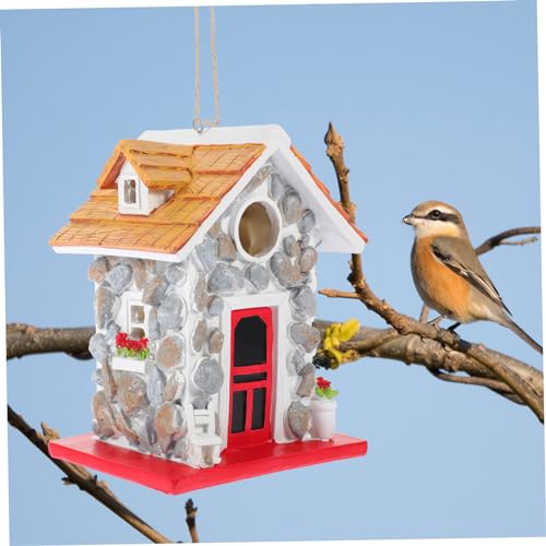 BESTonZON Wetterfestes Vogelhaus aus Robustem Resin Wetterbeständiger Nistkasten für Garten und Terrasse Einfach Aufzuhängen Dekoratives Vogelhaus für Kleinvögel Langlebiges Outdoor Nest für BESTonZON Wetterfestes Vogelhaus aus Robustem Resin Wetterbeständiger Nistkasten für Garten und Terrasse Einfach Aufzuhängen Dekoratives Vogelhaus für Kleinvögel Langlebiges Outdoor Nest für von BESTonZON