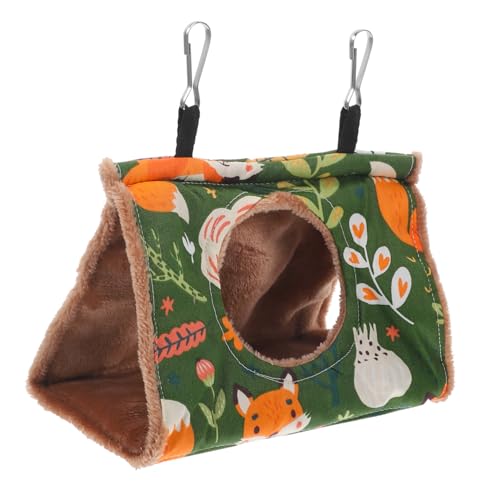 BESTonZON Winter Warmes Dreieck Vogelhängebett für Kleine Papageien und Haustiere Stabiles Gemütliches Vogelnest und Spielplatz Wetterfest Geeignet für Kleinvögel und Nager von BESTonZON