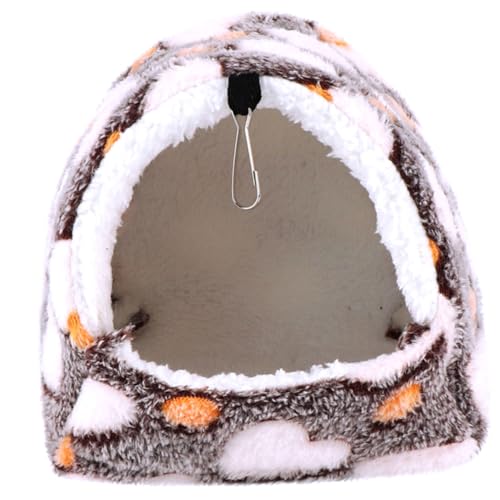 BESTonZON Winterwarmes Hängendes Haustierbett aus Baumwoll Hängematte für Hamster Meerschweinchen und Kleine Kleintiere mit Einfachem Aufhängen für Käfige und Gehege von BESTonZON