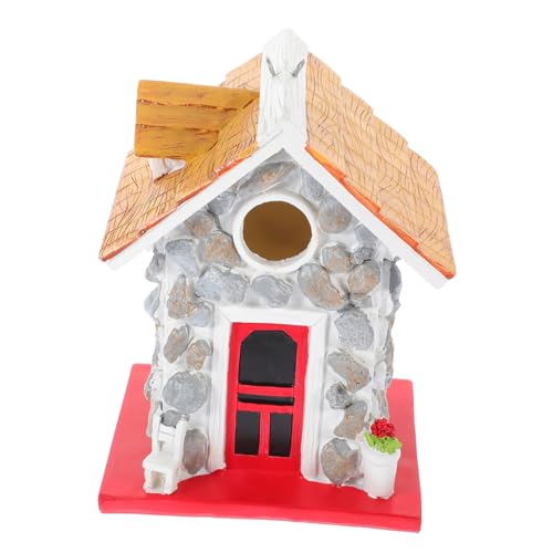 BESTonZON Witterungsbeständiges Vogelhaus aus Robustem Harz Wetterfestes Nistkasten mit Sicherem Unterschlupf Dekoratives Außennest für Garten und Park Einfach Aufzuhängen für Kleine Vögel BESTonZON Witterungsbeständiges Vogelhaus aus Robustem Harz Wetterfestes Nistkasten mit Sicherem Unterschlupf Dekoratives Außennest für Garten und Park Einfach Aufzuhängen für Kleine Vögel von BESTonZON