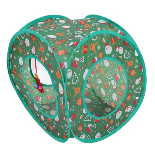 BESTonZON Zusammenklappbarer Katzentunnel, Spielplatz Für Hauskatzen, Interaktive Katzenröhre, Weihnachtlicher Katzenverstecktunnel Für Kätzchen Und Kaninchen BESTonZON Zusammenklappbarer Katzentunnel, Spielplatz Für Hauskatzen, Interaktive Katzenröhre, Weihnachtlicher Katzenverstecktunnel Für Kätzchen Und Kaninchen von BESTonZON