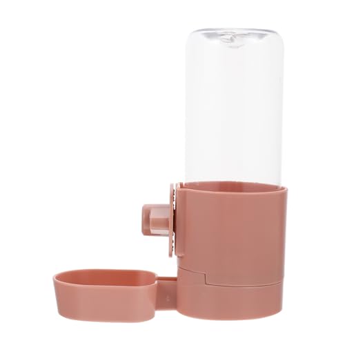BESTonZON hängende Wasserzufuhr automatisch Haustier klein Wasserdicht hundetrinknäpfe katzenwasserbrunen wasserflasche Katzenfutterstation für drinnen Käfig hängende Tränke Plastik Rosa von BESTonZON