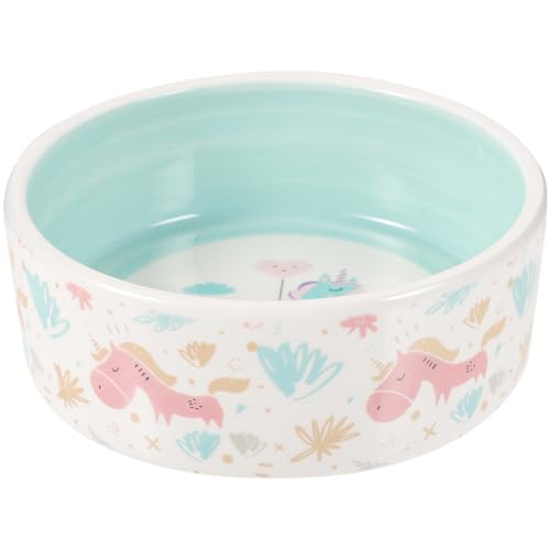 BESTonZON hundefutternapf pet Supplies pet Food Container Tiergeschirr katzenschüssel Tierfutterautomat Haustiere Katzennapf aus Keramik Nackenschutzschale Snackschale für Katzen Blue von BESTonZON