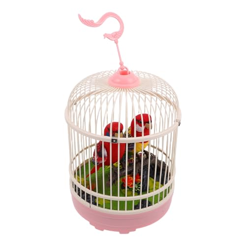 Simulierter Vogelkäfig Singender Vogel Simulation Vogelgezwitscher in Vogelform Aus Kunststoff Sprachsteuerungssimulationsvogel Einzigartiges Vogelkäfigspielzeug Plastik BESTonZON von BESTonZON