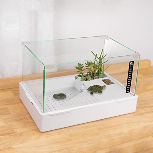 BETAZOOER Schildkrötenbecken mit einstellbarem Wasserpumpenfilter, Vollansicht, Schildkrötenaquarium, Glasmaterial, leicht zu wechseln und zu reinigen für kleine Kreaturen BETAZOOER Schildkrötenbecken mit einstellbarem Wasserpumpenfilter, Vollansicht, Schildkrötenaquarium, Glasmaterial, leicht zu wechseln und zu reinigen für kleine Kreaturen von BETAZOOER