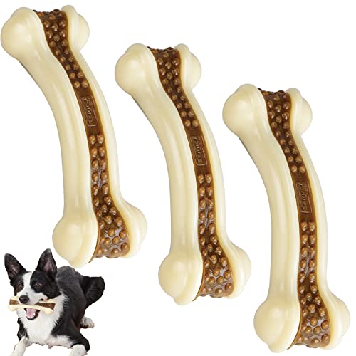 BETTEPROD Hunde-Kauspielzeug für aggressive Kauer, große Rassen, 3er-Pack, unzerstörbares Hundespielzeug für große/mittelgroße/kleine Welpen, robustes Haustierspielzeug mit strapazierfähigem Nylon BETTEPROD Hunde-Kauspielzeug für aggressive Kauer, große Rassen, 3er-Pack, unzerstörbares Hundespielzeug für große/mittelgroße/kleine Welpen, robustes Haustierspielzeug mit strapazierfähigem Nylon von BETTEPROD