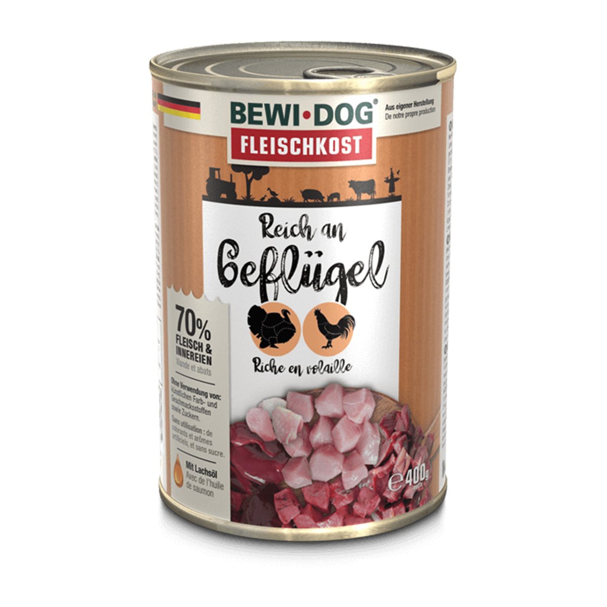 Bewi Dog Fleischkost Reich an Geflügel 6x400g Bewi Dog Fleischkost Reich an Geflügel 6x400g von BEWI DOG