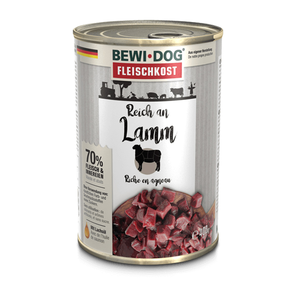 Bewi Dog Fleischkost Reich an Lamm 6x400g von BEWI DOG