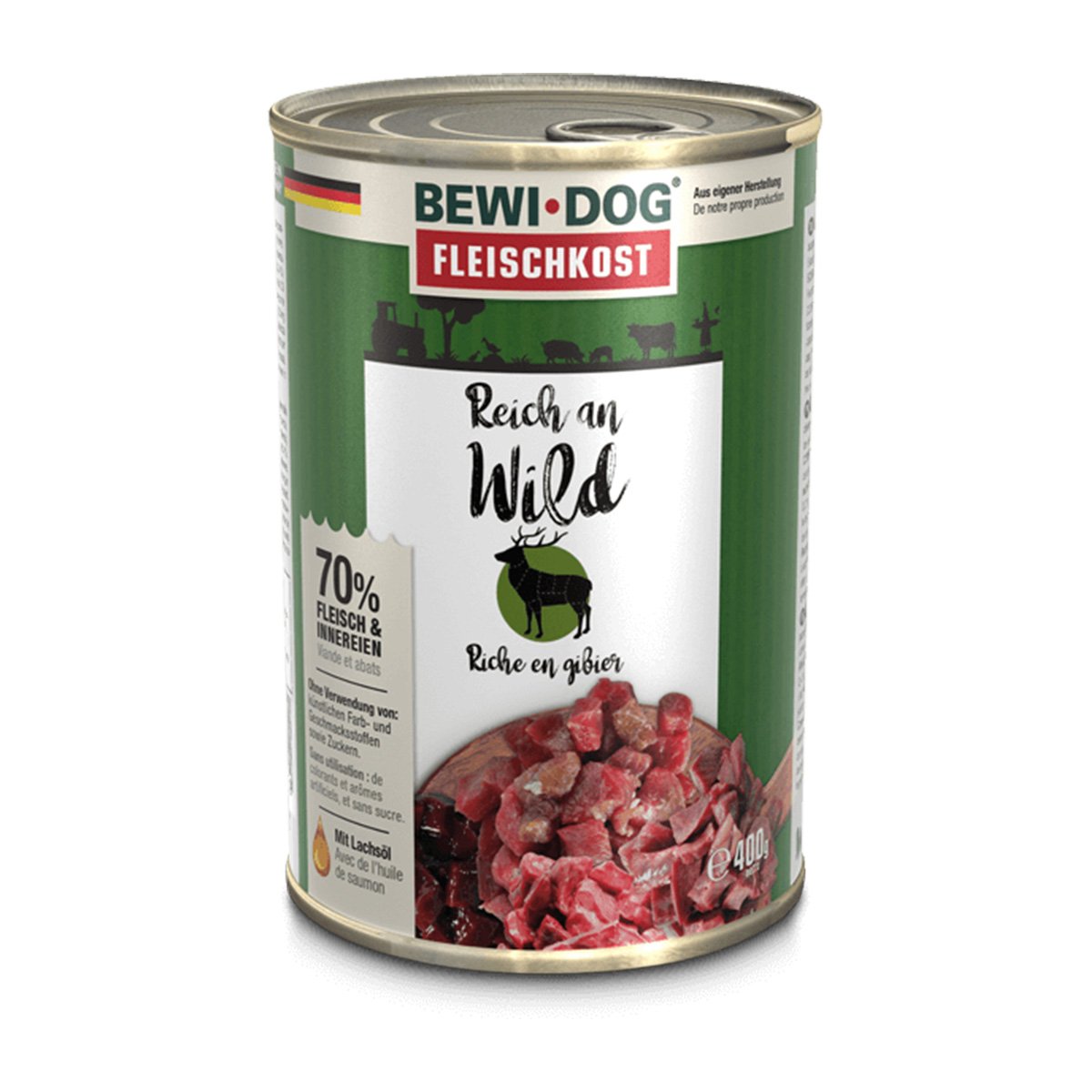 Bewi Dog Fleischkost Reich an Wild 6x400g von BEWI DOG