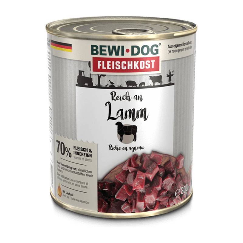 Bewi Dog Hunde-Fleischkost Reich an Lamm 6x800g von BEWI DOG