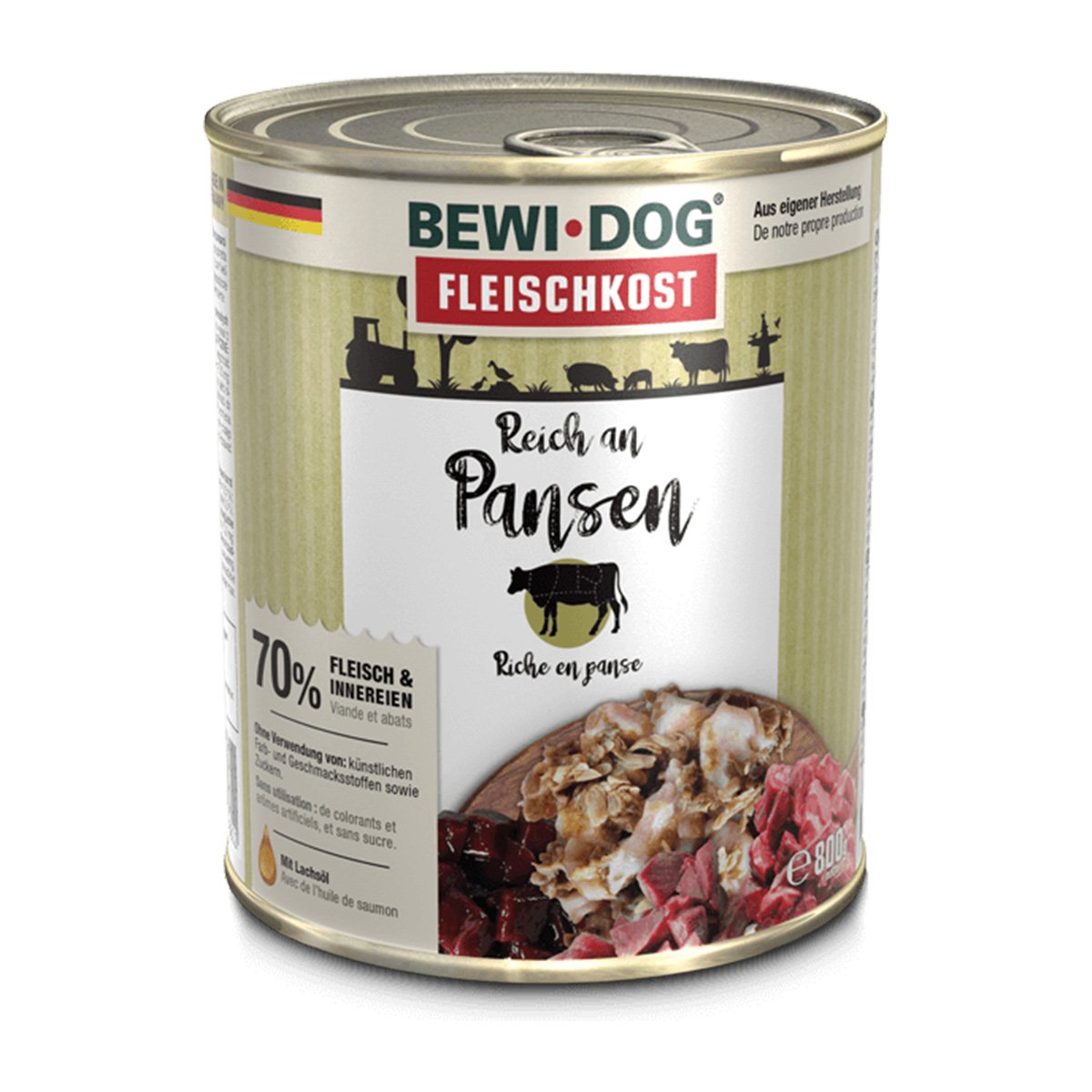 Bewi Dog Hunde-Fleischkost Reich an Pansen 6x800g von BEWI DOG