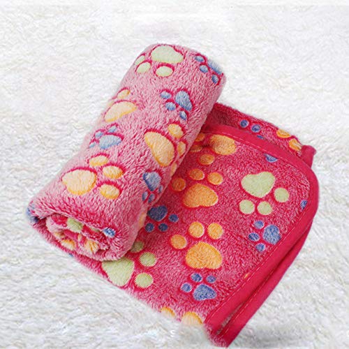 BFNDSSEOU Hunde Matratze Hunde Training Matratze Dog Cat Blanket Coral Fleece Multicolor Multiple Sizes Pack of 2(Rose Red,S 76x52cm) von BFNDSSEOU