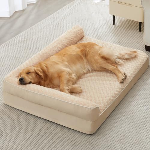 BFPETHOME Orthopädische Hundebetten für große Hunde, wasserdichtes Sofa, Hundebett mit abnehmbarem, waschbarem Bezug, großes Haustierbett mit wasserdichtem Futter und rutschfester Unterseite BFPETHOME Orthopädische Hundebetten für große Hunde, wasserdichtes Sofa, Hundebett mit abnehmbarem, waschbarem Bezug, großes Haustierbett mit wasserdichtem Futter und rutschfester Unterseite von BFPETHOME